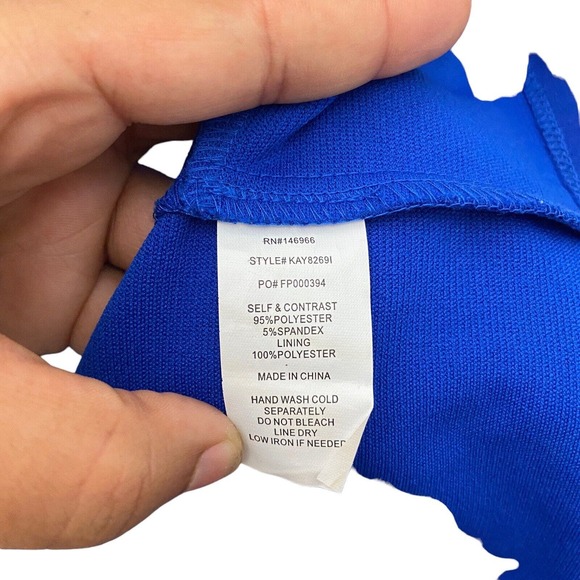 Crystal Doll Women Bodycon Blue Black Halter Top Dress Size 3 Preppy Retro Glam‎ - Picture 12 of 12